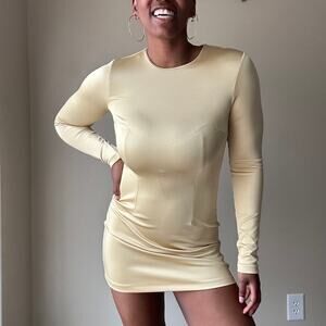 Gin and Jules by Madeline Fig Gold Cher Mini Dress Size 6